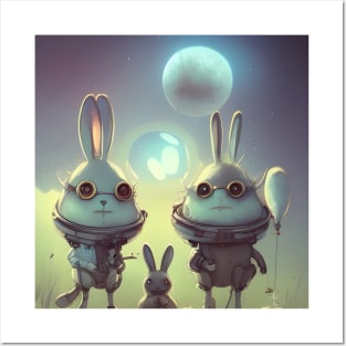 The Bunnies Control the Moon Posters and Art